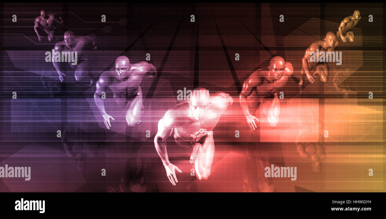 Rete di sistema con tempo di risposta ultrarapido Concept Foto Stock