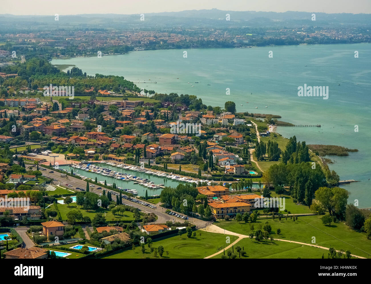 Il lago di Garda, Sirmione, Lombardia, Italia Foto Stock