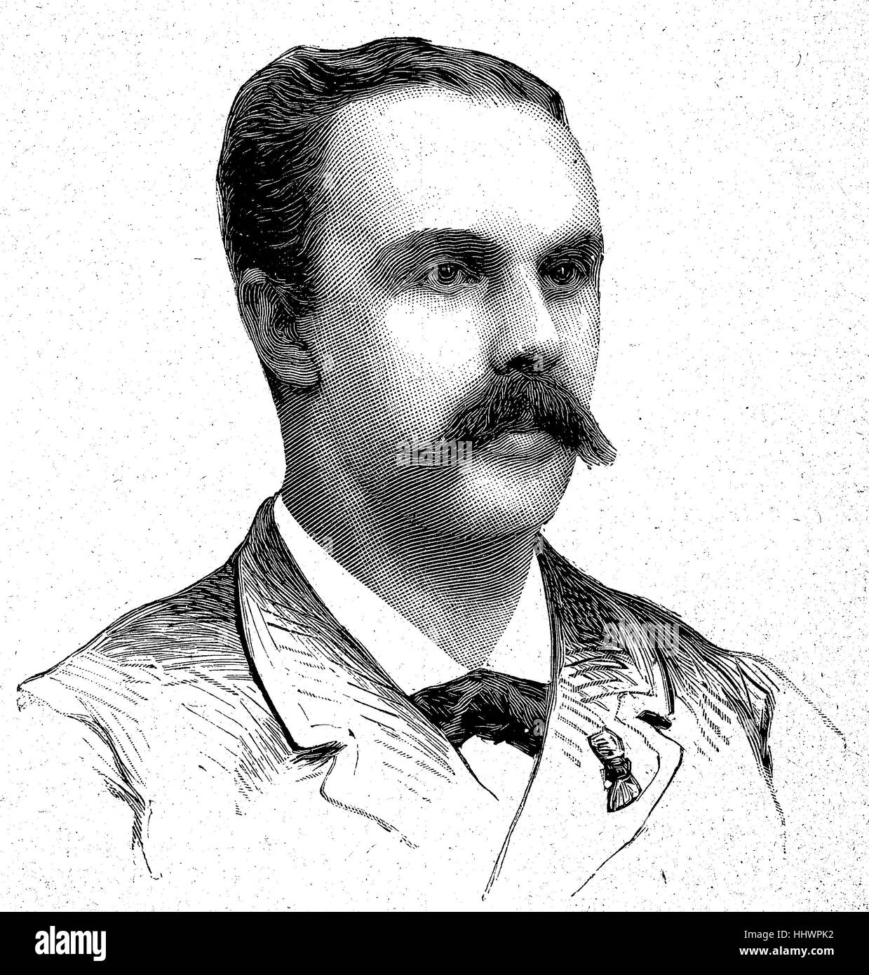 Jean Paul Pierre Casimir-Perier, 8 novembre 1847 - 11 marzo 190, è stato un uomo politico francese, sesto presidente il francese della Terza Repubblica, immagine storica o illustrazione, pubblicato 1890, digitale migliorata Foto Stock