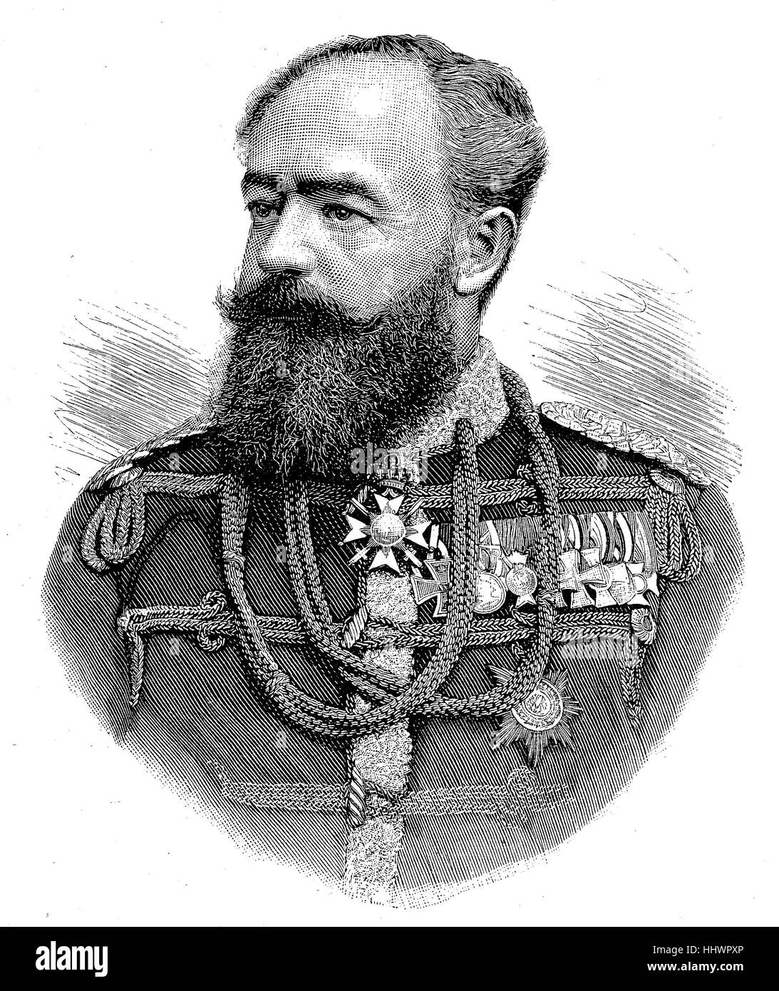 Stephan Albrecht George a Schaumburg-Lippe, 10 Ottobre 1846 - 29 aprile 1911, fu dal 1893 al 1911 il principe a Schaumburg-Lippe, Germania, immagine storica o illustrazione, pubblicato 1890, digitale migliorata Foto Stock