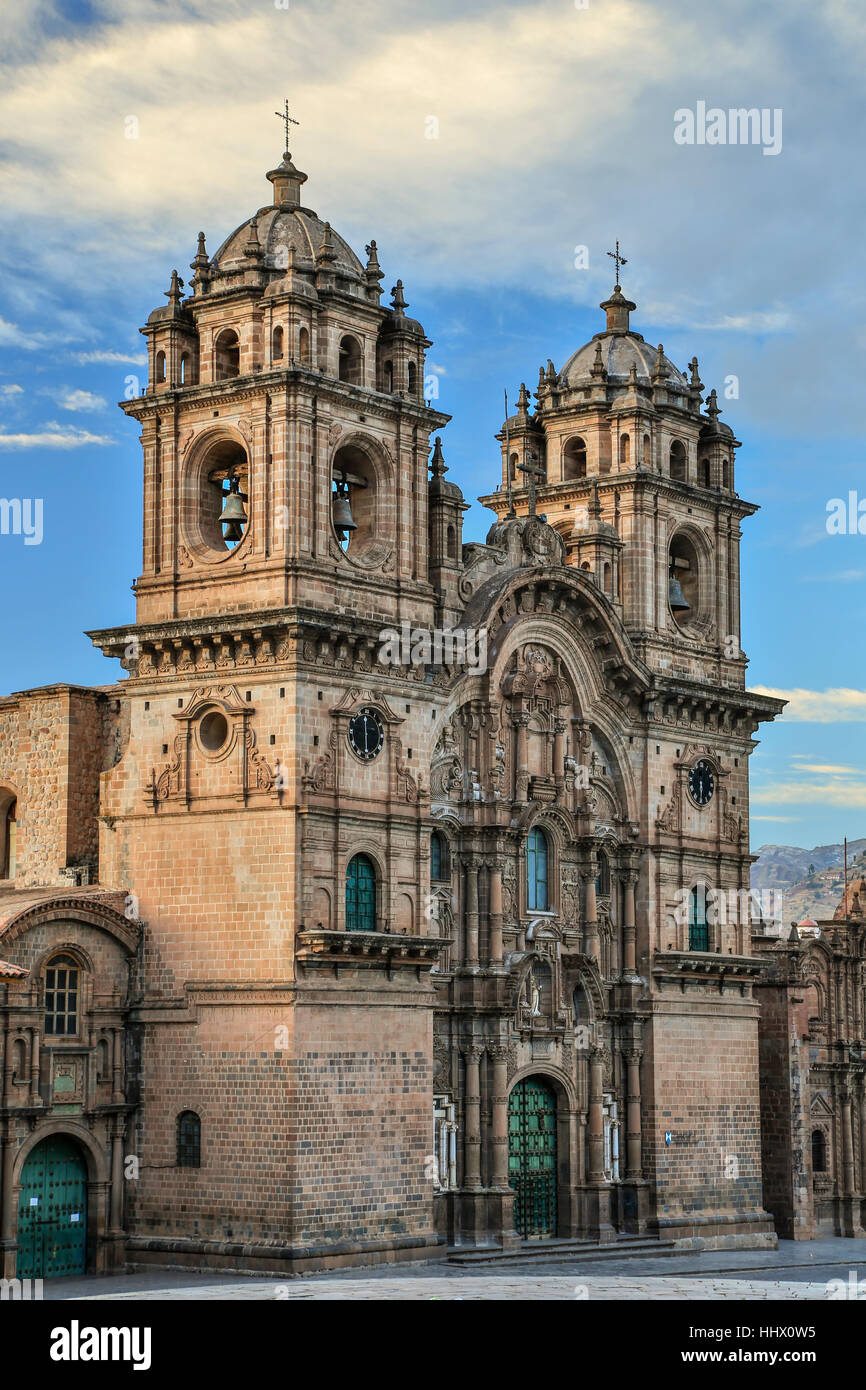 La Compania de Jesus (la Compagnia di Gesù) Chiesa, Cusco, Perù Foto Stock