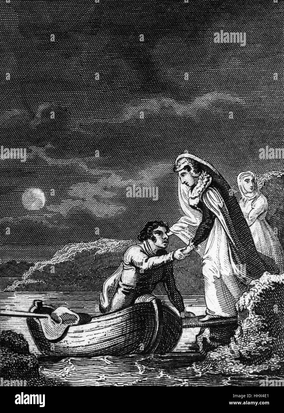 Maria, Regina di Scozia (1542 - 1587), noto anche come Maria Stuart o Maria I di Scozia, regnò sulla Scozia dal 14 dicembre 1542 al 24 luglio 1567. È stata imprigionata dal 1567 al 1568 in Loch Leven Castle su un isola in Loch Leven, in Perth and Kinross, Scozia, e fuggì con l aiuto del suo carceriere di famiglia. Foto Stock