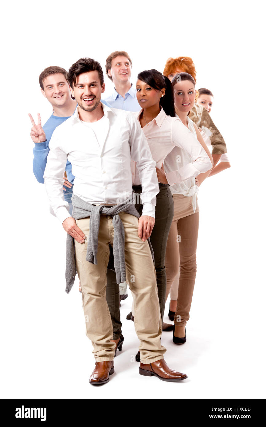 Gruppo giovane team con gente di diversa età in business Foto Stock