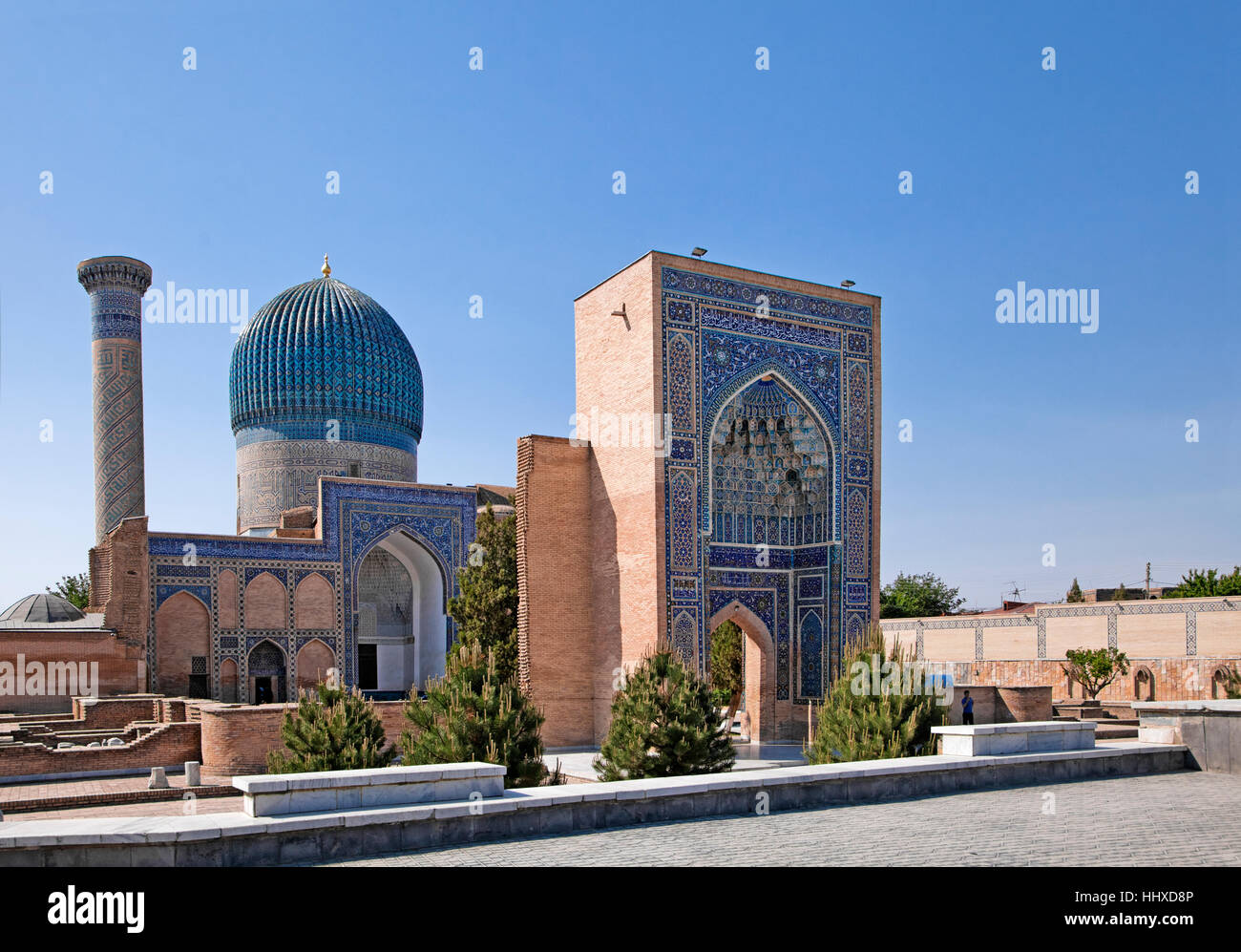 Gur-e-Amir Mausoleo, Samarcanda, Uzbekistan Foto Stock
