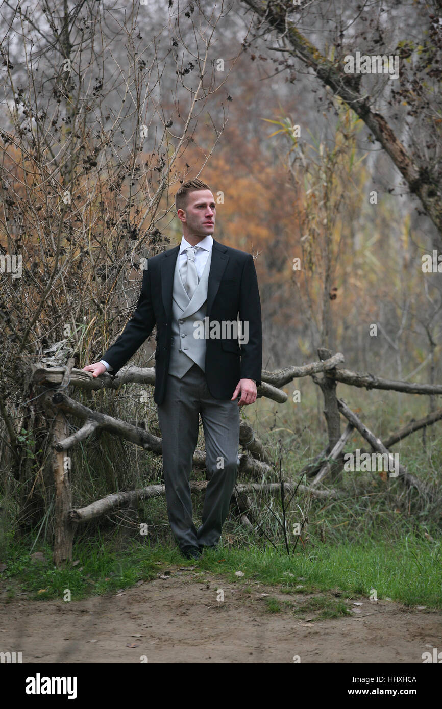 Un gentiluomo nel bosco Foto Stock