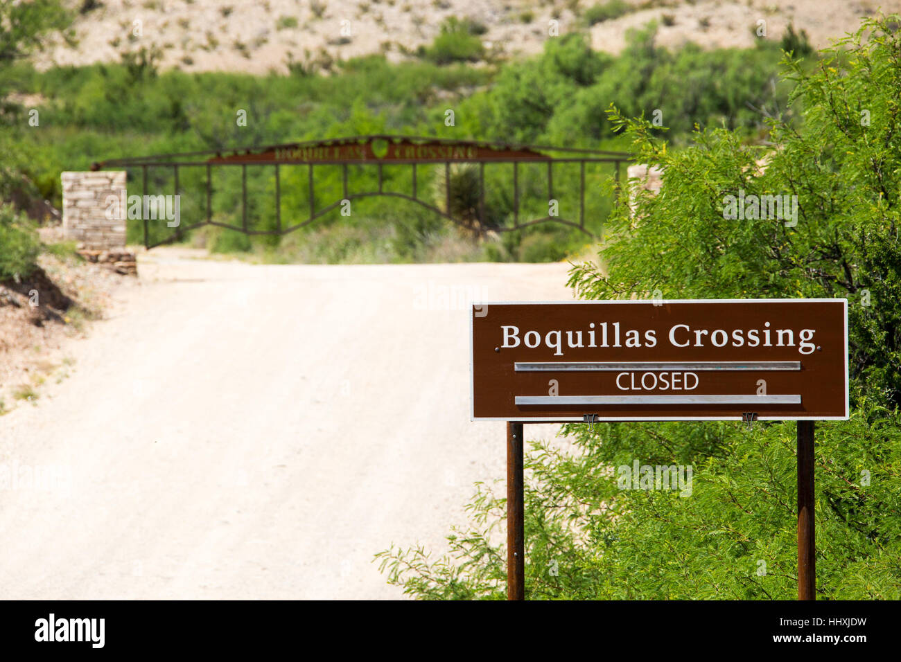 Boquillas valico di frontiera tra il Messico e gli Stati Uniti Foto Stock