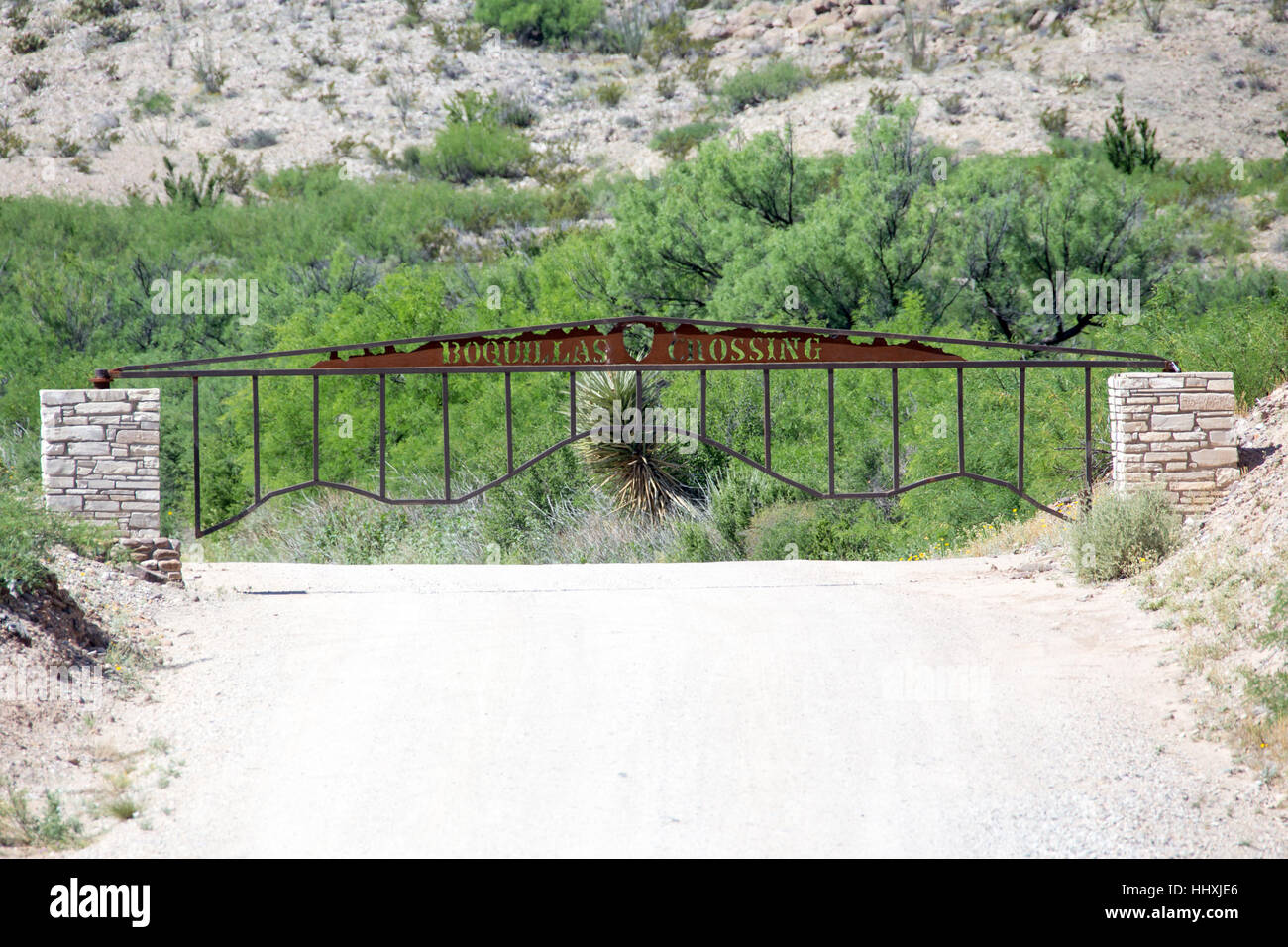 Boquillas valico di frontiera tra il Messico e gli Stati Uniti Foto Stock