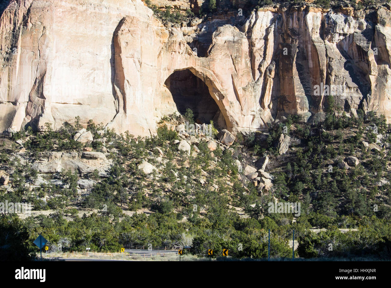 La ventana arco naturale, El Malpais National Conservation Area Foto Stock