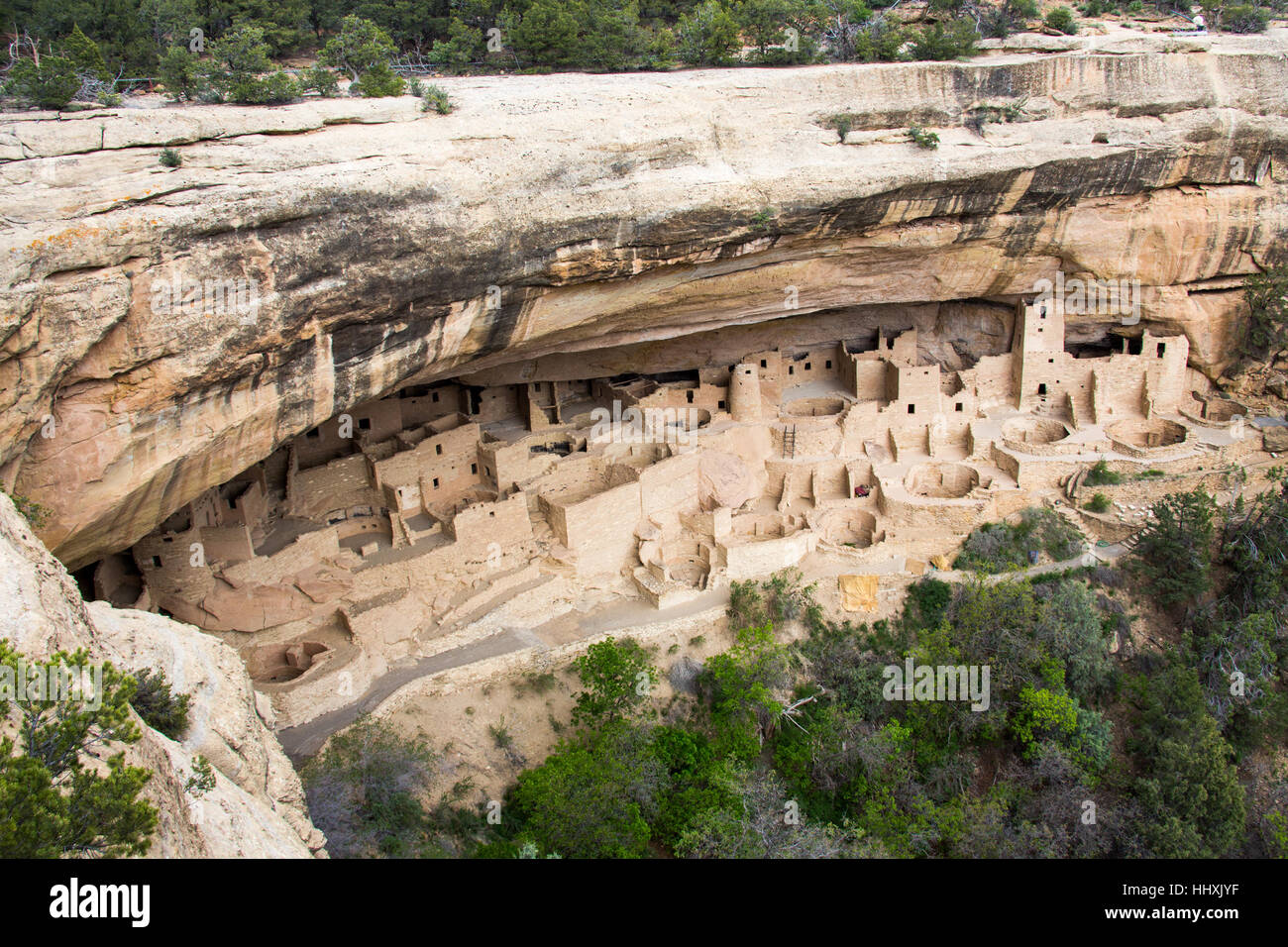 Balcone House cliff abitazione, Mesa Verde National Park, New Mexico, NEGLI STATI UNITI Foto Stock