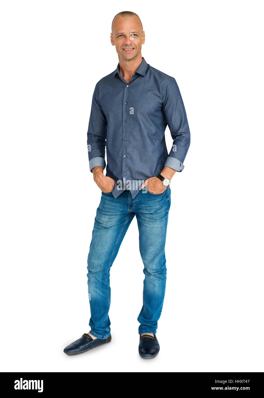 Persone uomo corpo pieno Studio concetto Shoot Foto Stock