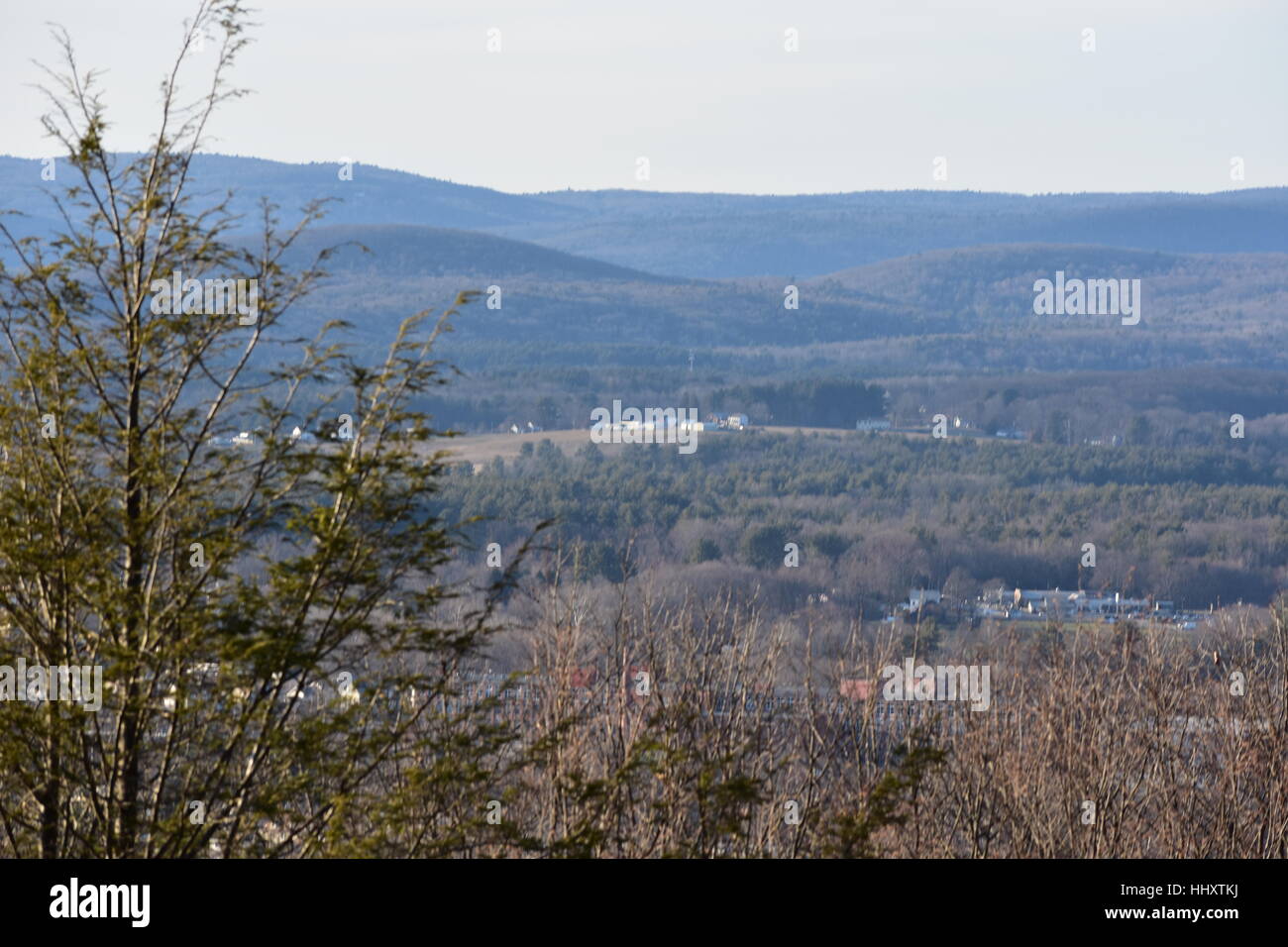 La Nuova Inghilterra inverno panorama della valle serie Foto Stock
