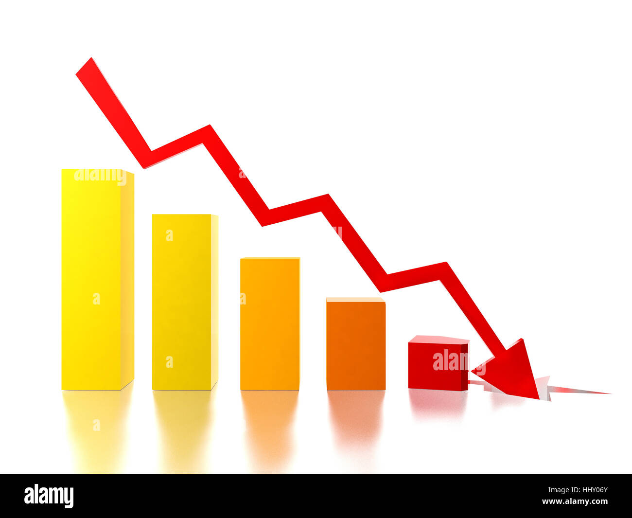 Grafico a barre basso indice Foto Stock