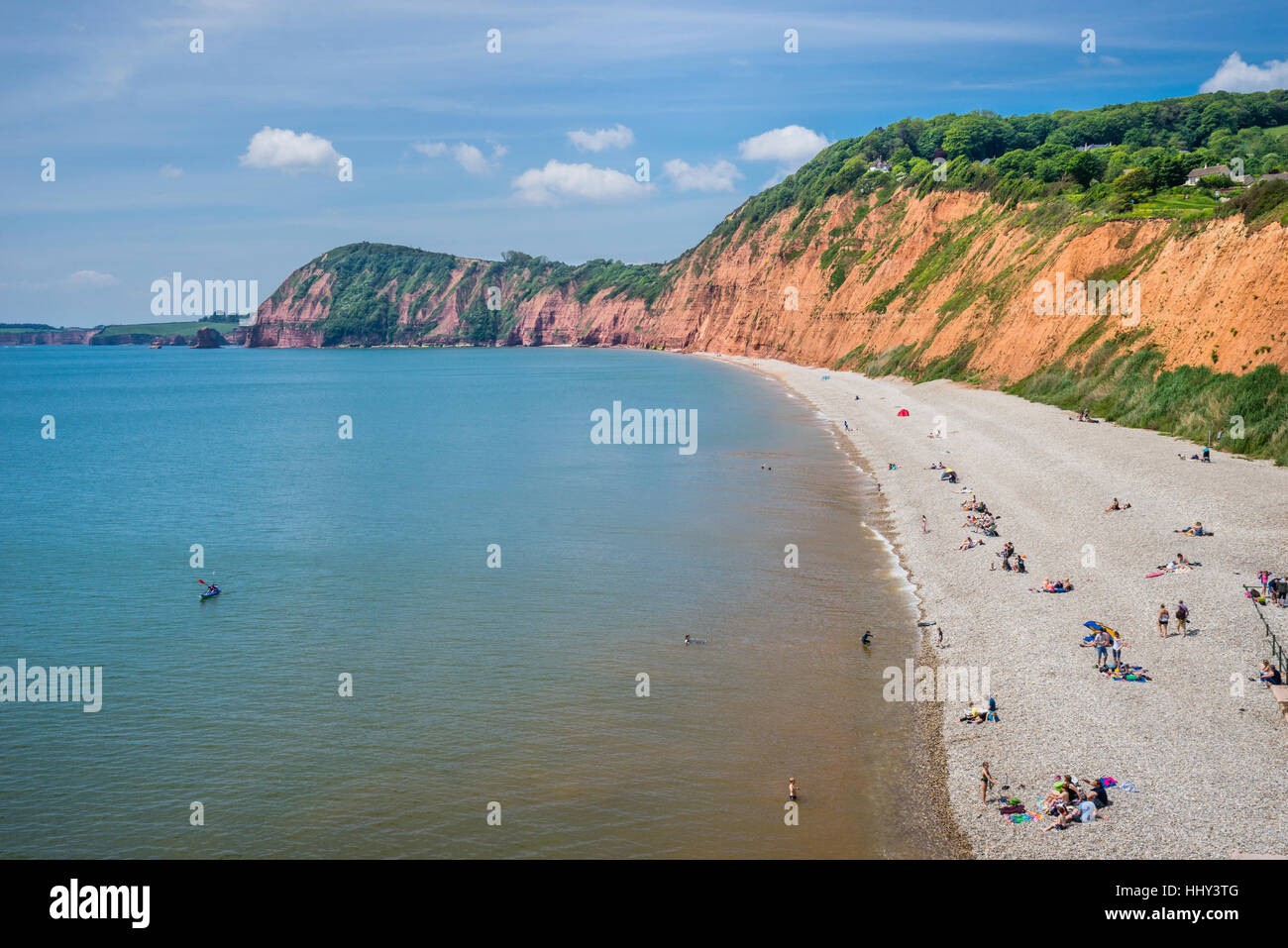 Gran Bretagna, Sud Ovest Inghilterra, East Devon, Sidmouth, Jurassic Coast presso la collina di picco scogliera a ovest di Sidmouth Foto Stock