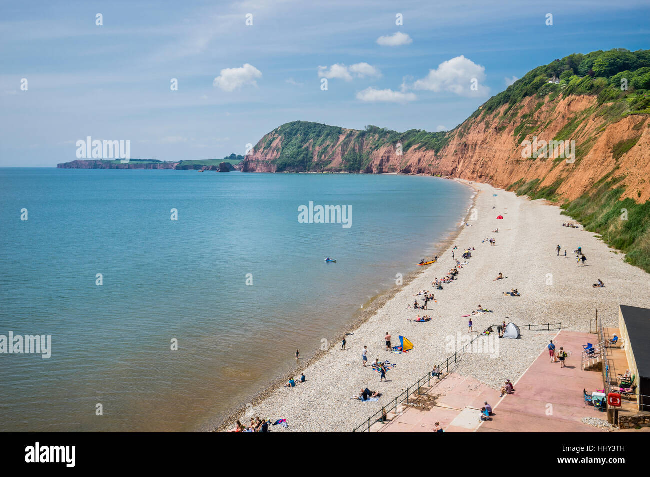 Gran Bretagna, Sud Ovest Inghilterra, East Devon, Sidmouth, Jurassic Coast presso la collina di picco scogliera a ovest di Sidmouth Foto Stock