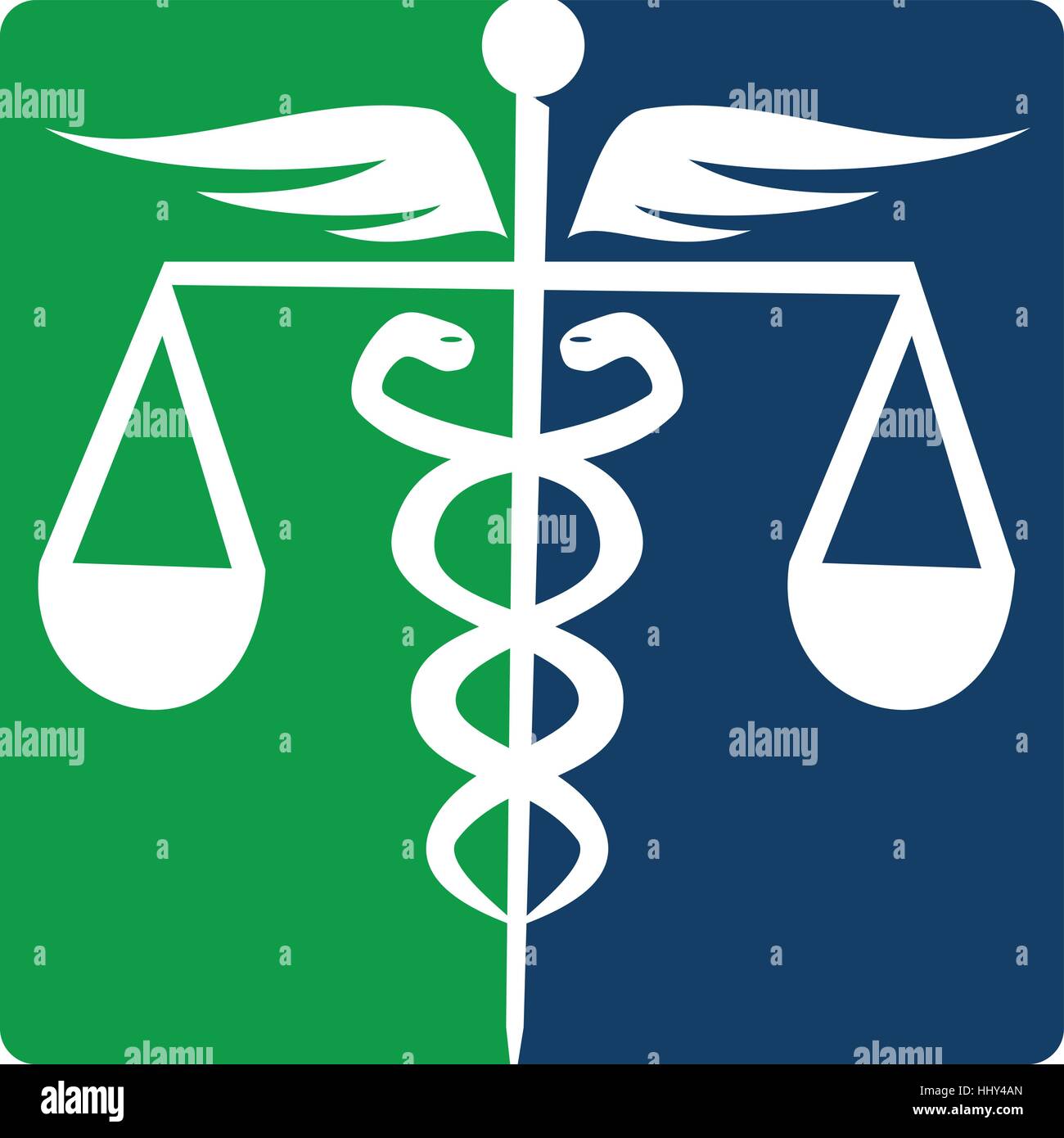 Caduceo equilibrio di salute Illustrazione Vettoriale