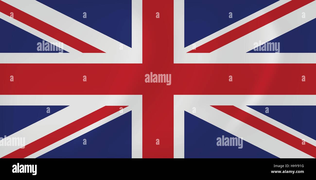 Immagine vettoriale del Regno Unito sventola bandiera Illustrazione Vettoriale
