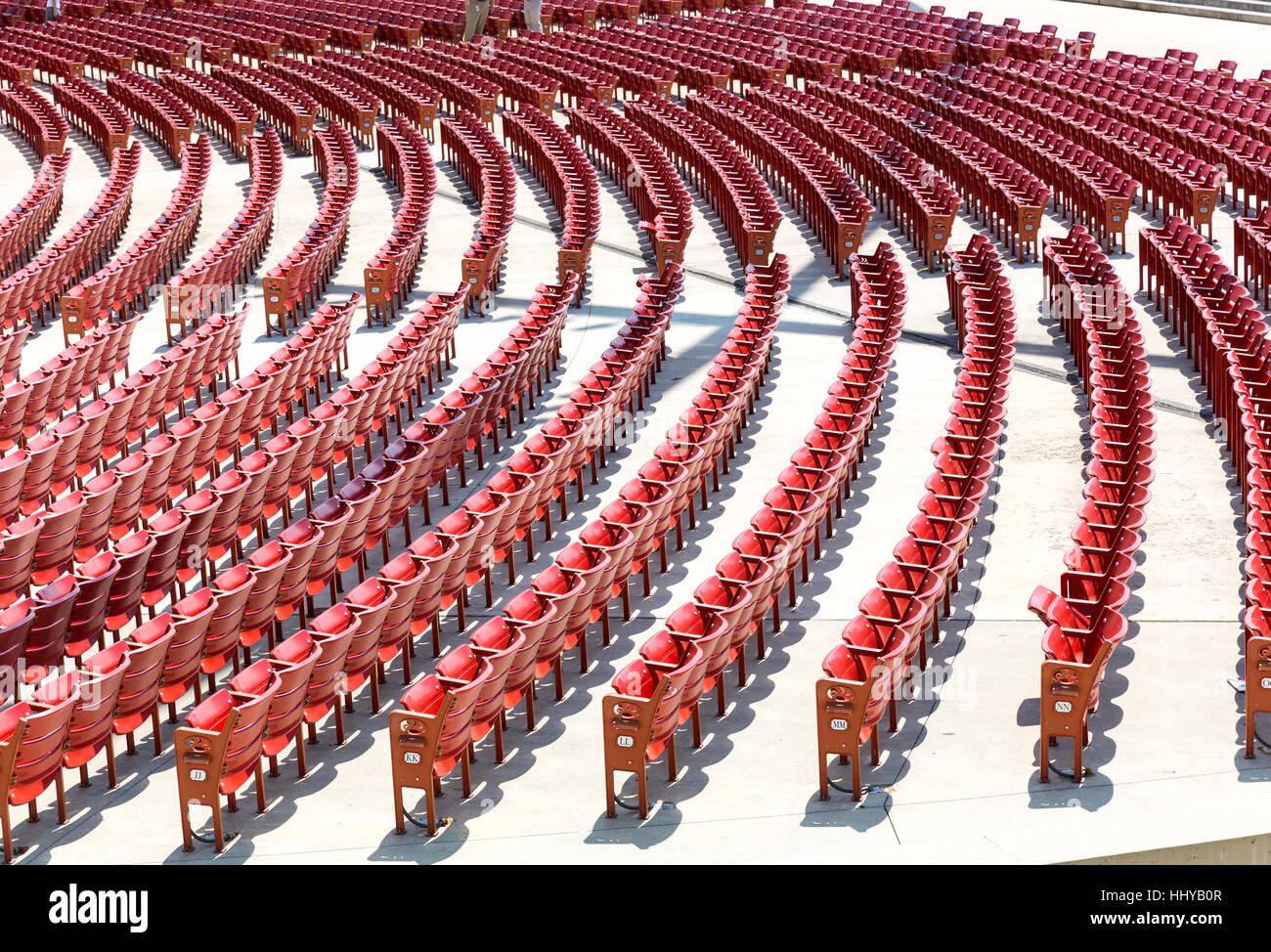 Svuotare open air theatre sedi. Foto Stock