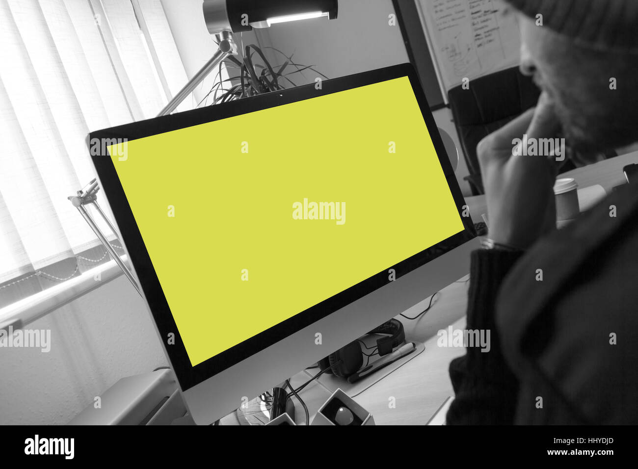 La creatività non è sempre facile. Questa immagine illustra quanto sia difficile può essere come un illustratore, graphic designer, fotografo o di web designer per andare avanti Foto Stock