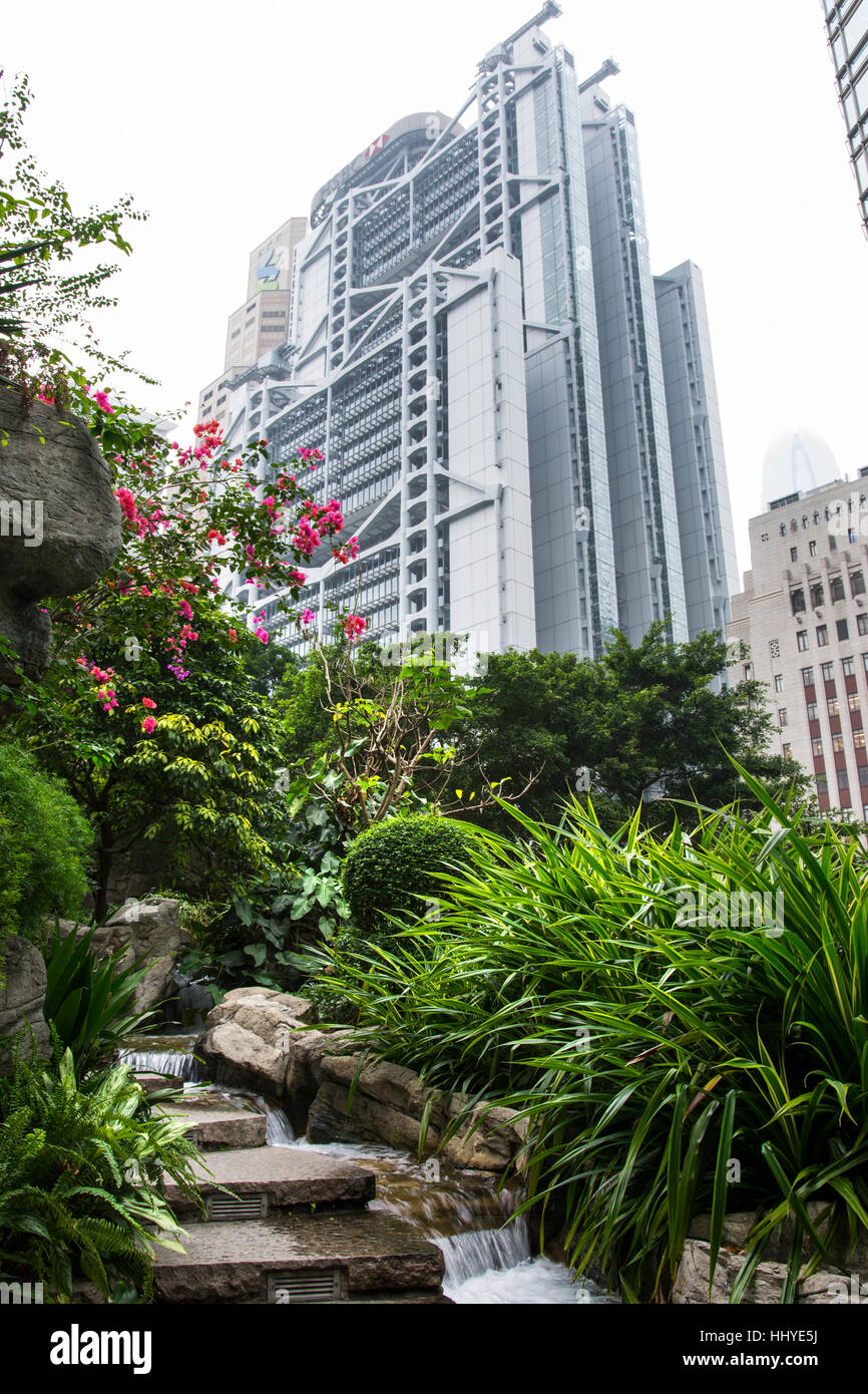 Un parco nel centro di Hong Kong Foto Stock