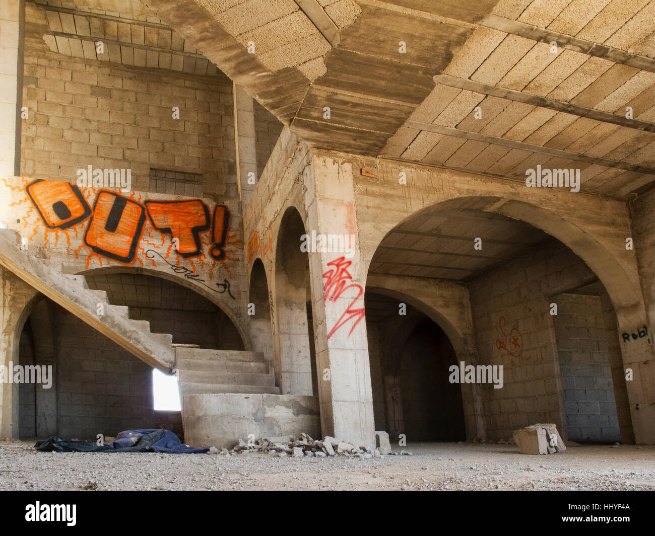 Proprietà abbandonati in Fuerteventura Foto Stock
