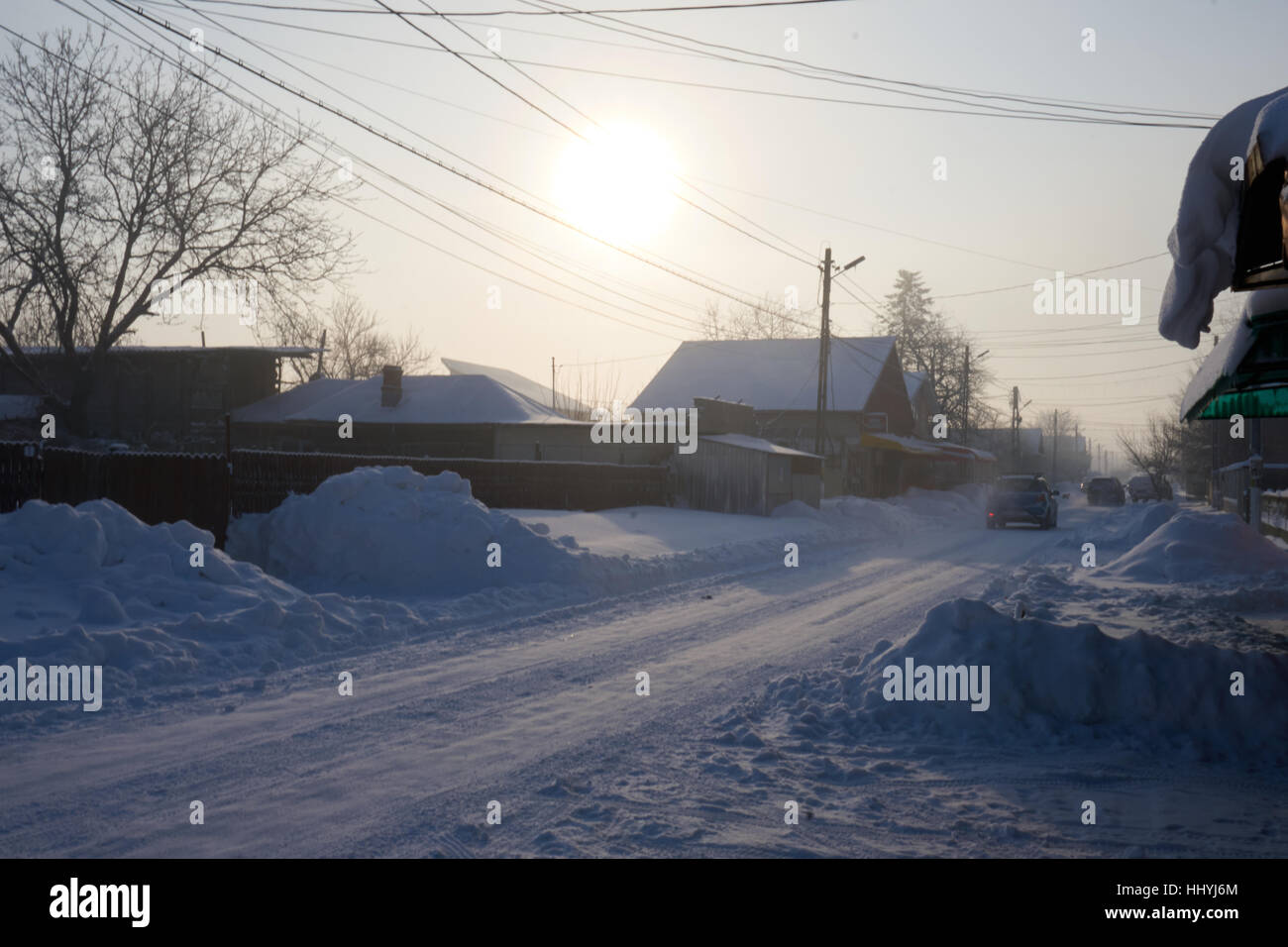 Bellissimi colori in inverno bianco e blu Foto Stock