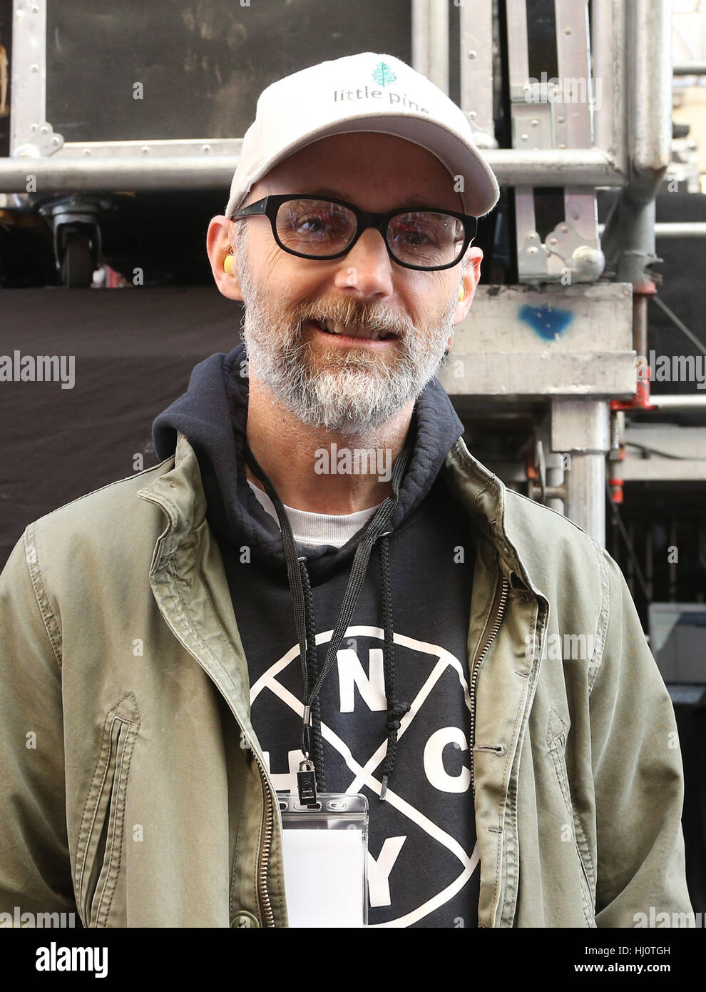 Interessata Angeles CA. Xxi gen, 2017. Moby, alle donne del marzo Los Angeles, presso il centro cittadino di Los Angeles in California il 21 gennaio 2017. Credito: Faye Sadou/media/punzone Alamy Live News Foto Stock