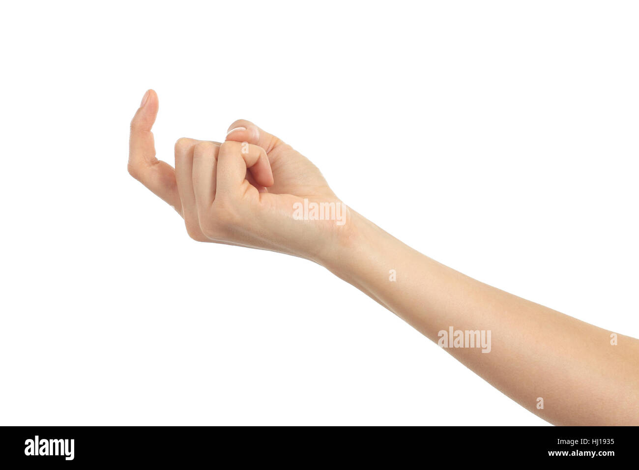 Donna, mano, dito, invitare, segno, vieni qui, fanno capolino, donna,  gesto, esseri umani Foto stock - Alamy