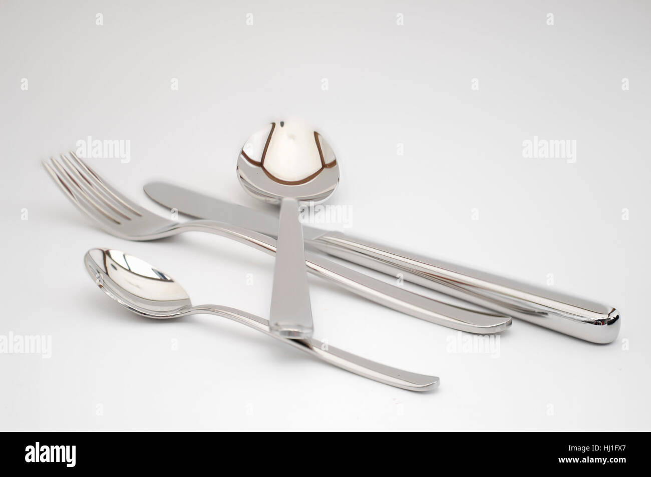 Forcella, cucchiaino da caffè, mangiare, mangiare, mangia, braccio, arma, coltello, coltello, posate, Foto Stock