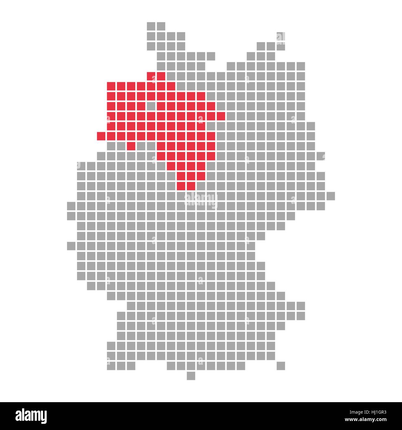 Scheda, Bassa Sassonia, stato, mappa della Germania, isolato, opzionale, grafica, vuoto, Foto Stock