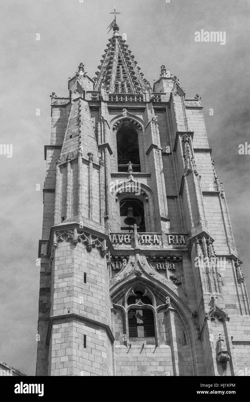 Famosa Cattedrale di Leon in Spagna Foto Stock