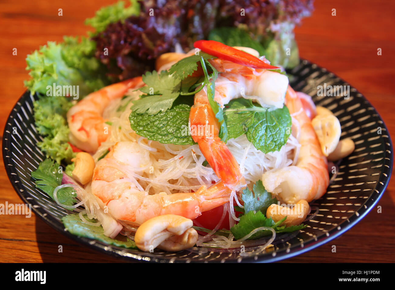 Vermicelli insalata Thai Foto Stock