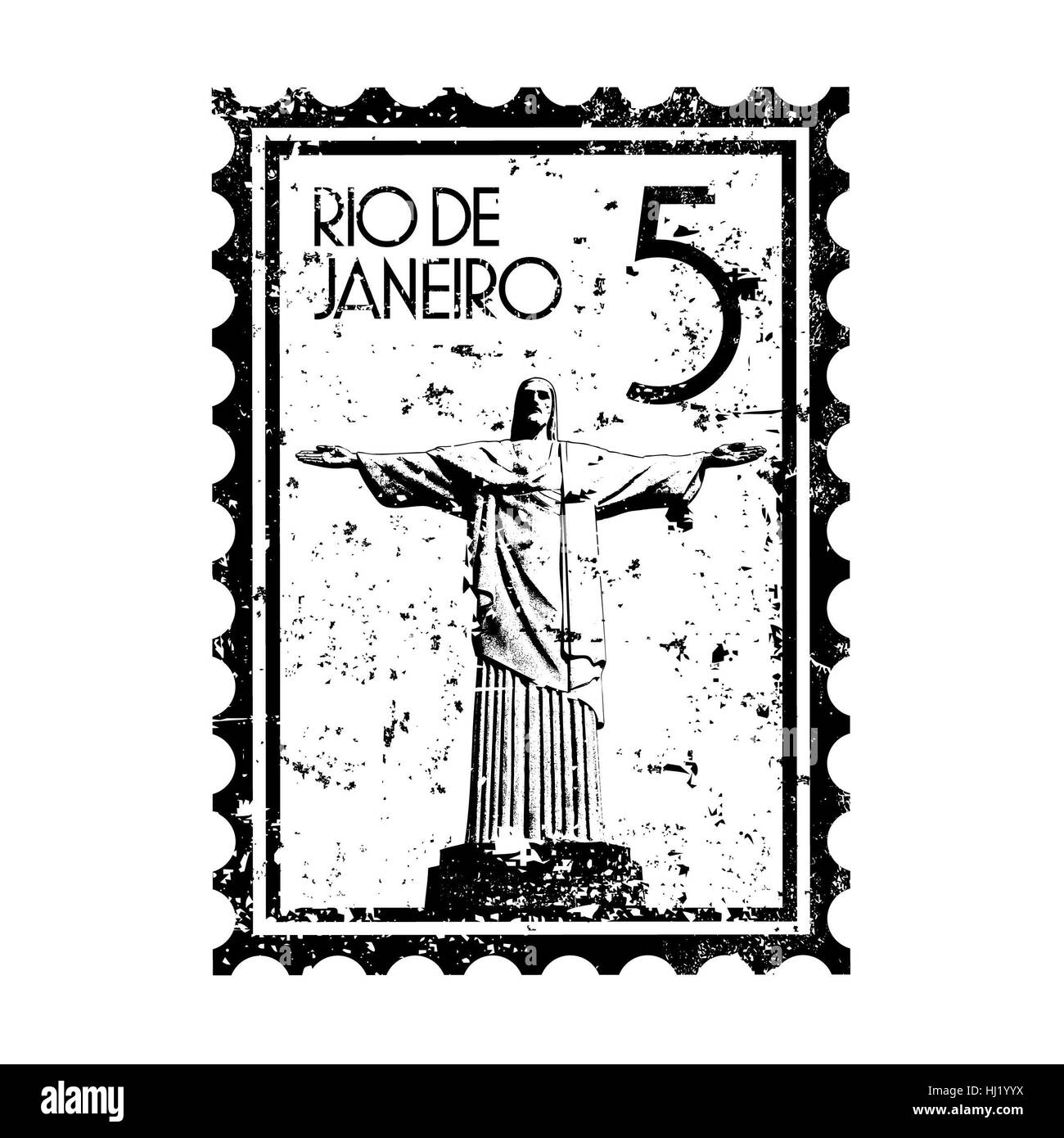 Illustrazione Vettoriale del singolo isolato icona del Brasile Foto Stock