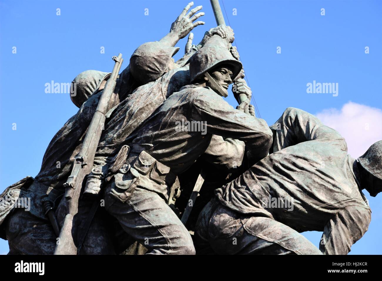 Marine Corps War Memorial (Iwo Jima Memorial) in Arlington Ridge Park, Contea di Arlington, Virginia, Stati Uniti d'America Foto Stock