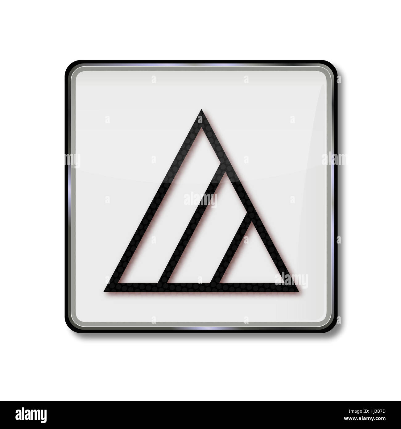 Servizio lavanderia simbolo Candeggio consentito con ossigeno Foto Stock