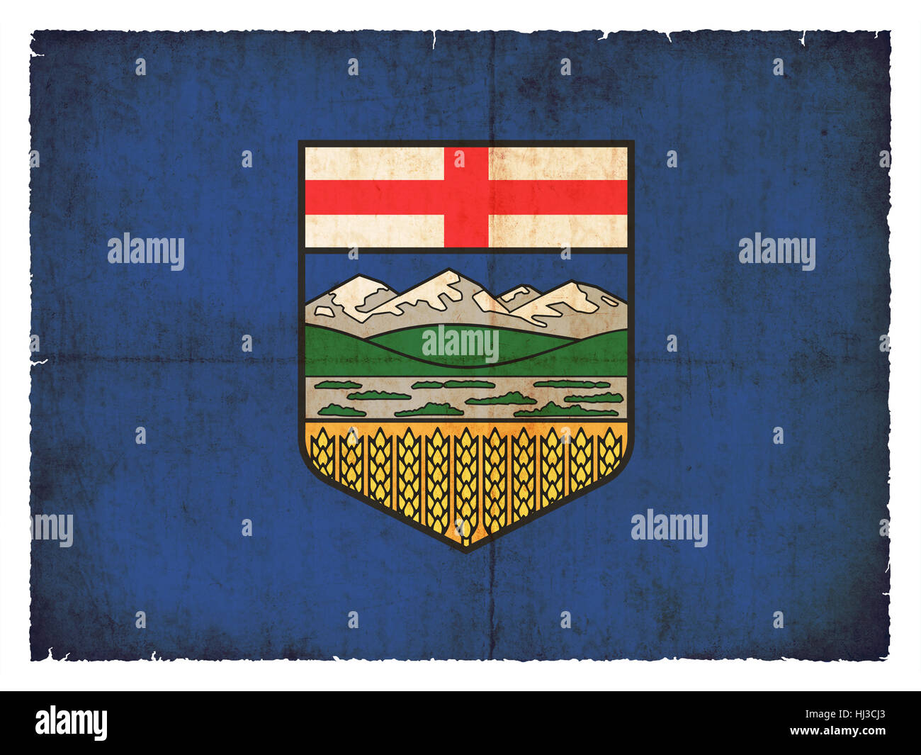 Bandiera grunge alberta (provincia canadese) Foto Stock
