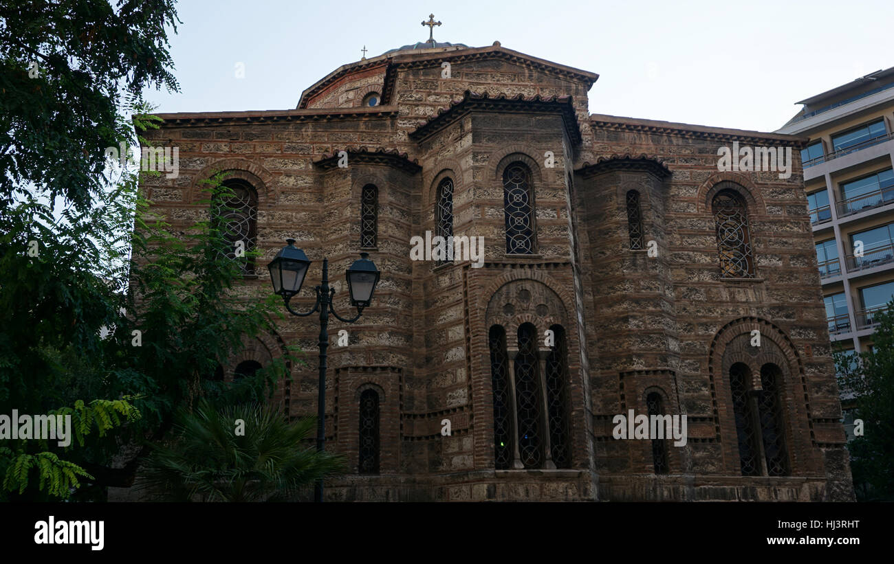 Vecchia Chiesa greco-ortodossa di Panagia Kapnikarea Foto Stock