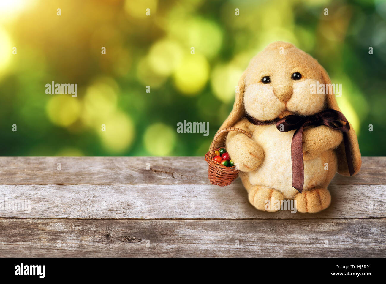 Decorazione di Pasqua il coniglio Foto Stock
