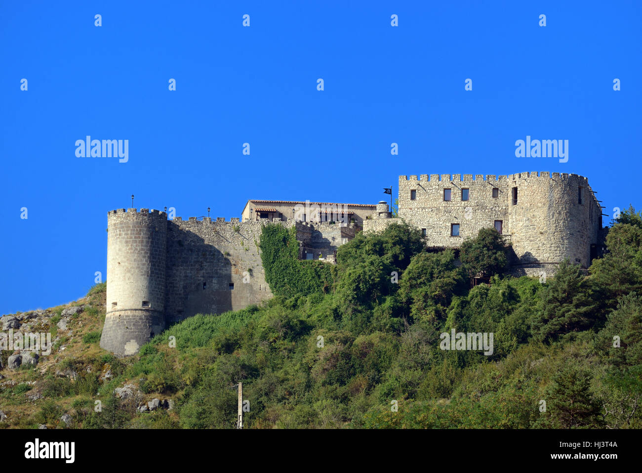 Château de Trigance o castello medievale, ora un Up-Market o Hotel di lusso in Le Verdon Parco Regionale Var Provence Francia Foto Stock