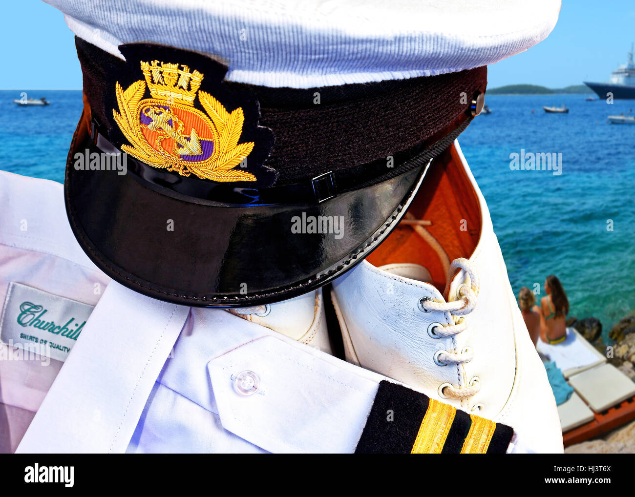 Marina Mercantile vestire uniformi Foto stock - Alamy