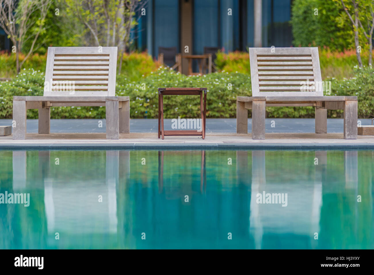 I lettini in piscina,Thailandia Foto Stock