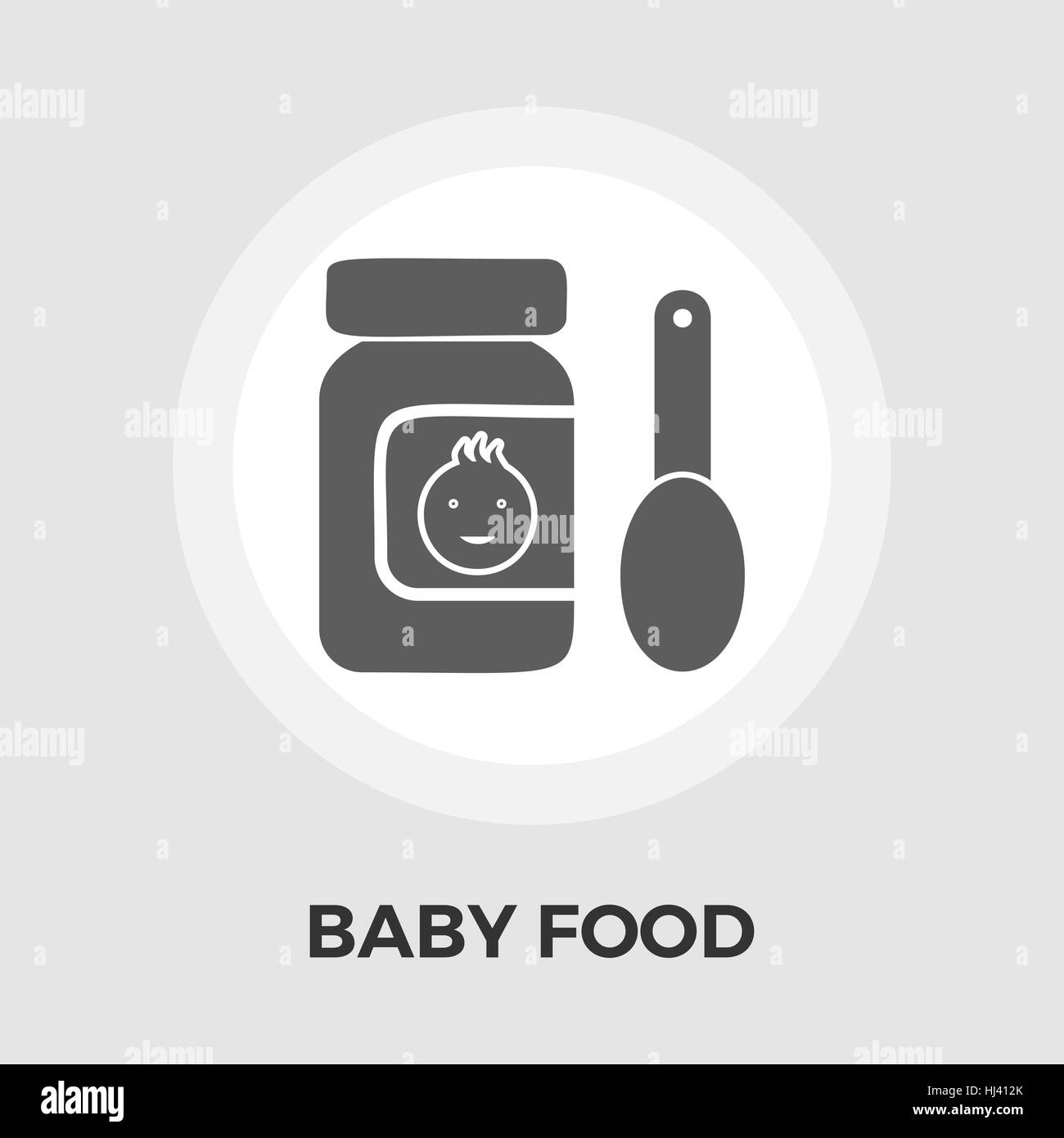 Cibo per neonati icona Vettore. Baby Icona alimentare piana. Cibo per neonati immagine dell'icona. Cibo per neonati icona JPEG. Baby Icona alimentare EPS. Cibo per neonati icona JPG. Alimenti per bambini oggetto Icon. Illustrazione Vettoriale