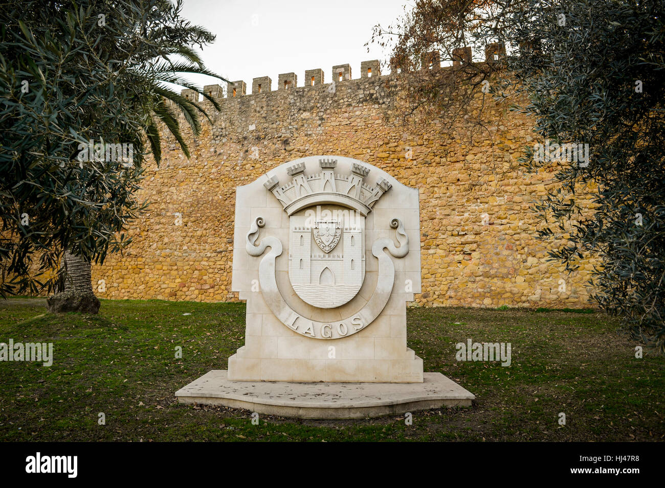Emblema della città di Lagos, Portogallo Foto Stock