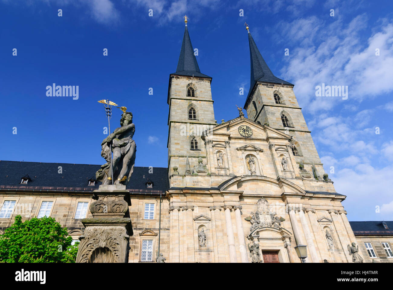 Bamberg: Michaelsberg, il monastero di San Michele, Oberfranken, Alta Franconia, Baviera, Baviera, Germania Foto Stock