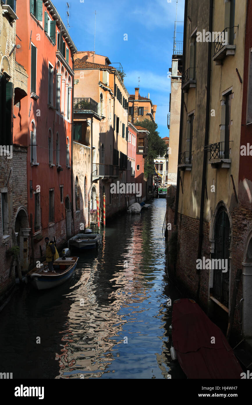 Venezia Italia settentrionale del canale di distretto Foto Stock