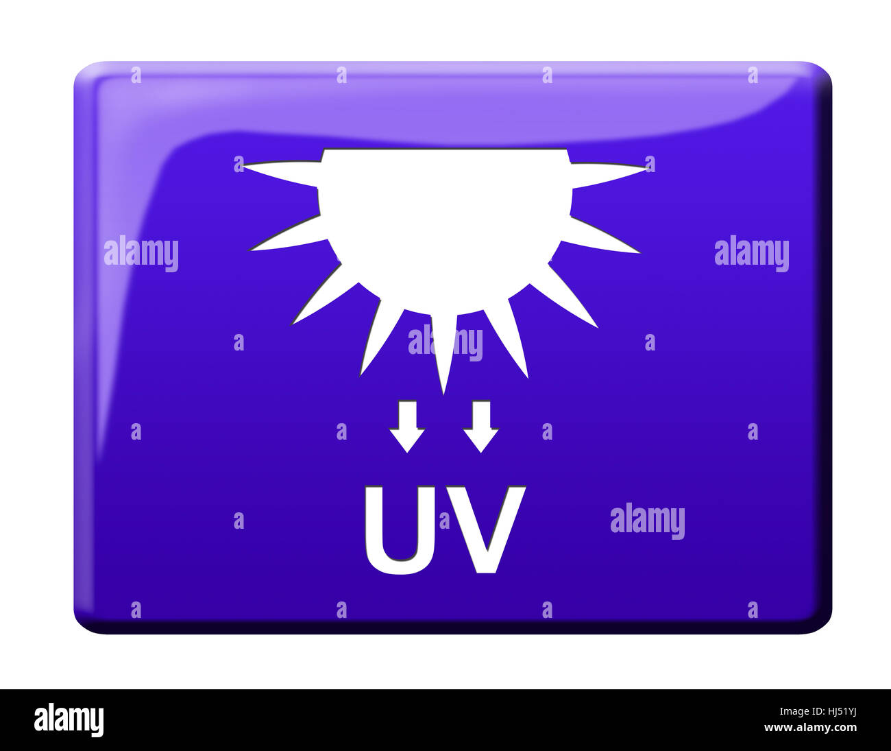 La radiazione UV button Foto Stock