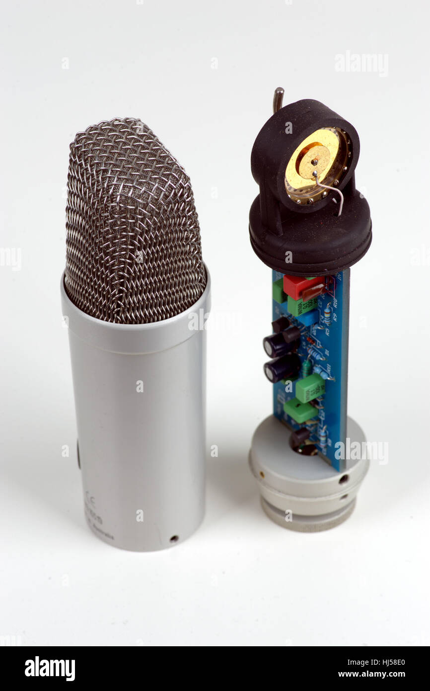 Studio microfono,zerlegt Foto Stock