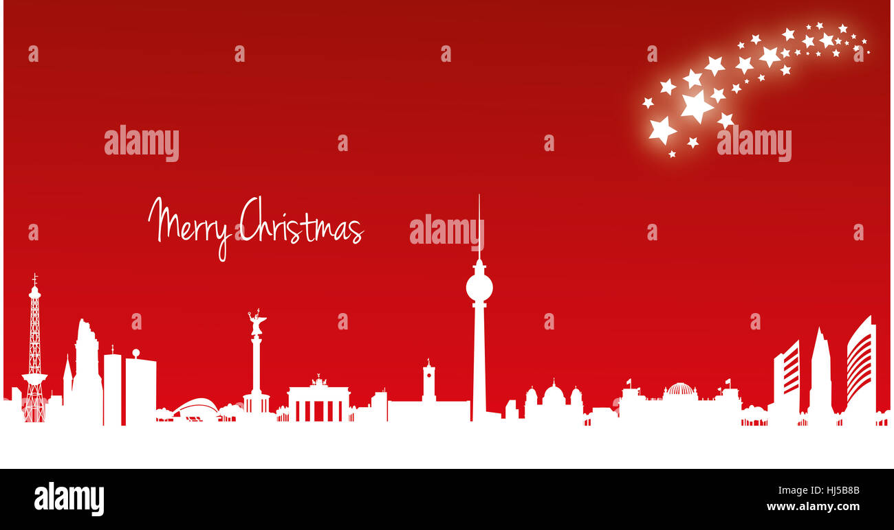 Berlino Natale carta 21 x 11 cm Foto Stock