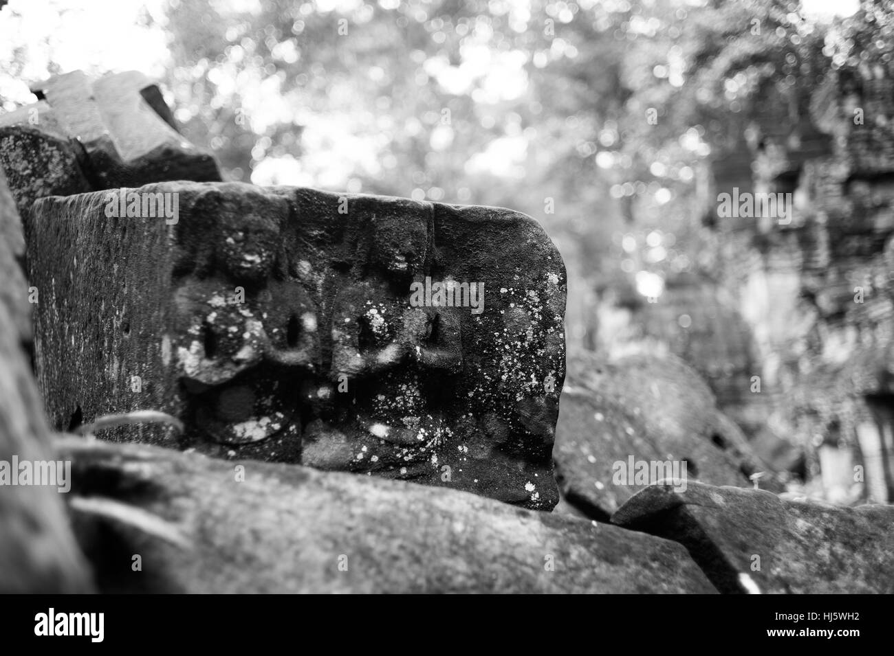 Siem Reap, Siem Reap, Cina. 7 Nov, 2016. Siem Reap, Cambodia-November 7 2016: (solo uso editoriale. Cina OUT) .la foto in bianco e nero di Angkor Wat in Siem Reap, Cambogia. Angkor Wat è un complesso tempio in Cambogia e il più grande monumento religioso nel mondo, con la misurazione del sito 162,6 ettari (1,626,000 m2; 402 acri). Esso è stato originariamente costruito come un tempio indù di dio Vishnu per l'Impero Khmer, trasformando progressivamente in un tempio buddista verso la fine del XII secolo. Credito: SIPA Asia/ZUMA filo/Alamy Live News Foto Stock