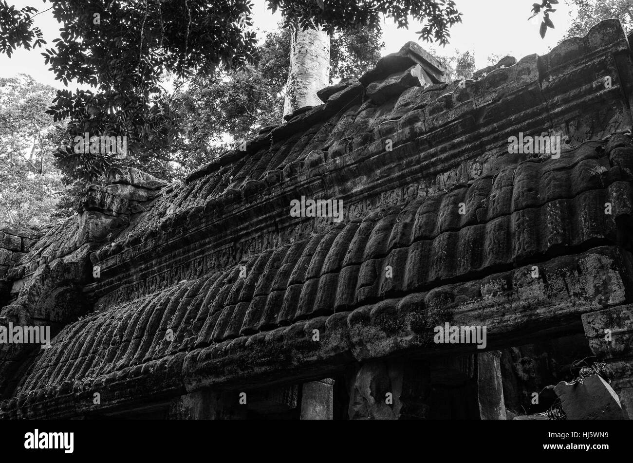 Siem Reap, Siem Reap, Cina. 7 Nov, 2016. Siem Reap, Cambodia-November 7 2016: (solo uso editoriale. Cina OUT) .la foto in bianco e nero di Angkor Wat in Siem Reap, Cambogia. Angkor Wat è un complesso tempio in Cambogia e il più grande monumento religioso nel mondo, con la misurazione del sito 162,6 ettari (1,626,000 m2; 402 acri). Esso è stato originariamente costruito come un tempio indù di dio Vishnu per l'Impero Khmer, trasformando progressivamente in un tempio buddista verso la fine del XII secolo. Credito: SIPA Asia/ZUMA filo/Alamy Live News Foto Stock