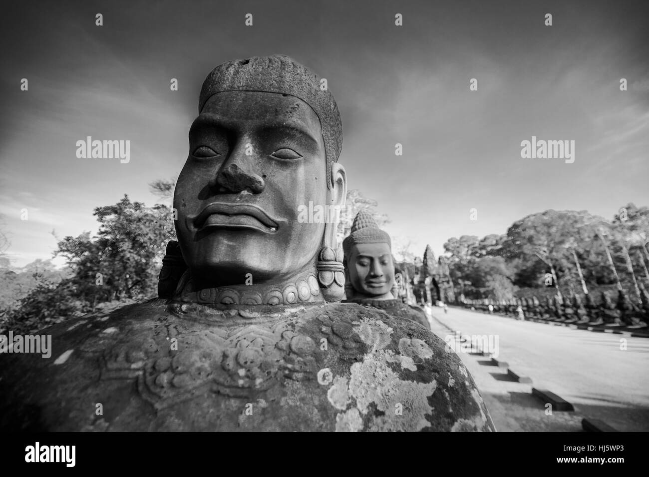 Siem Reap, Siem Reap, Cina. 7 Nov, 2016. Siem Reap, Cambodia-November 7 2016: (solo uso editoriale. Cina OUT) .la foto in bianco e nero di Angkor Wat in Siem Reap, Cambogia. Angkor Wat è un complesso tempio in Cambogia e il più grande monumento religioso nel mondo, con la misurazione del sito 162,6 ettari (1,626,000 m2; 402 acri). Esso è stato originariamente costruito come un tempio indù di dio Vishnu per l'Impero Khmer, trasformando progressivamente in un tempio buddista verso la fine del XII secolo. Credito: SIPA Asia/ZUMA filo/Alamy Live News Foto Stock